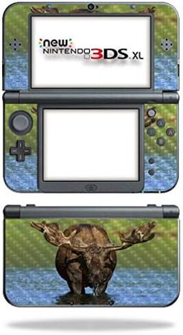 MightySkins Carbon Fiber Skin for Nintendo New 3DS XL (2015) - Albino Python | Protective, Durable Textured Carbon Fiber Finish | Easy to Apply, Remove, and Change Styles | Made in The USA in Saudi Arabia
