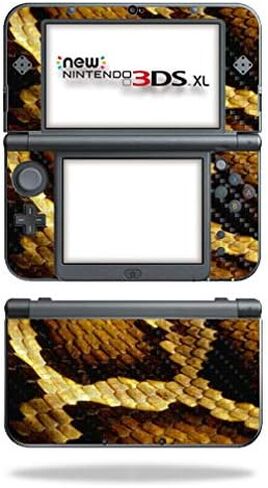 MightySkins Carbon Fiber Skin for Nintendo New 3DS XL (2015) - Albino Python | Protective, Durable Textured Carbon Fiber Finish | Easy to Apply, Remove, and Change Styles | Made in The USA in Saudi Arabia