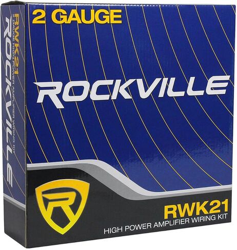 Rockville RWK21 2 Gauge Amp Installation Kit ANL Fuse Holder 100% Copper RCA,Black in Saudi Arabia