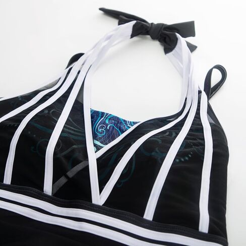 Hanna Nikole Plus Size Swimdress for Women Tankini Swimsuits Flowy Two Pieces Bathing Suits with Shorts in Saudi Arabia