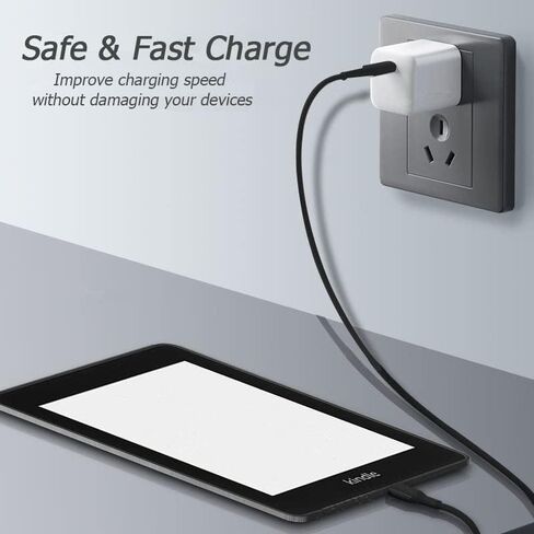 10FT USB-C Charger Cable Power Cord Wire Compatible with All-New Kindle Paperwhite 8G, Paperwhite Signature Edition 32G & Paperwhite Kids 11th Generation or 2021 & Newer (USB C Charger Set) in Saudi Arabia