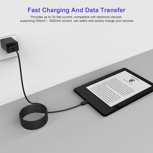 10FT USB-C Charger Cable Power Cord Wire Compatible with All-New Kindle Paperwhite 8G, Paperwhite Signature Edition 32G & Paperwhite Kids 11th Generation or 2021 & Newer (USB C Charger Set) in Saudi Arabia