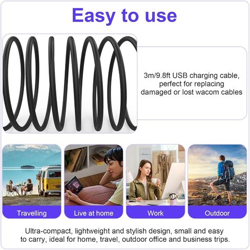 10FT USB-C Charger Cable Power Cord Wire Compatible with All-New Kindle Paperwhite 8G, Paperwhite Signature Edition 32G & Paperwhite Kids 11th Generation or 2021 & Newer (USB C Charger Set) in Saudi Arabia