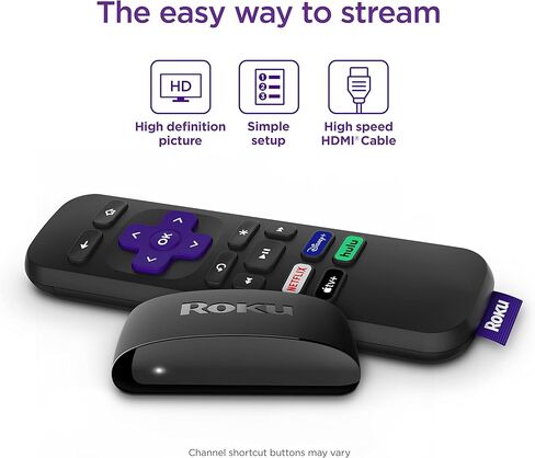 Roku Express | HD Roku Streaming Device with Simple Remote (no TV controls), Free & Live TV in Saudi Arabia