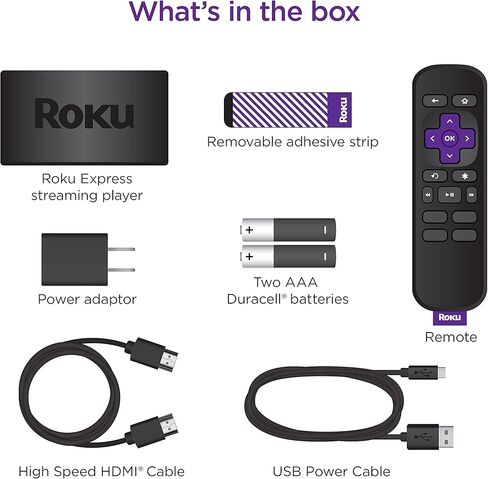 Roku Express | HD Roku Streaming Device with Simple Remote (no TV controls), Free & Live TV in Saudi Arabia