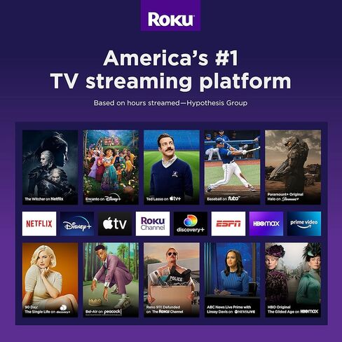 روكو اكسبريس | جهاز بث HD Roku مع جهاز تحكم عن بعد بسيط (بدون عناصر تحكم في التلفزيون)، تلفزيون مباشر ومجاني in Kuwait