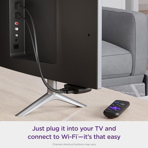 روكو اكسبريس | جهاز بث HD Roku مع جهاز تحكم عن بعد بسيط (بدون عناصر تحكم في التلفزيون)، تلفزيون مباشر ومجاني in Kuwait