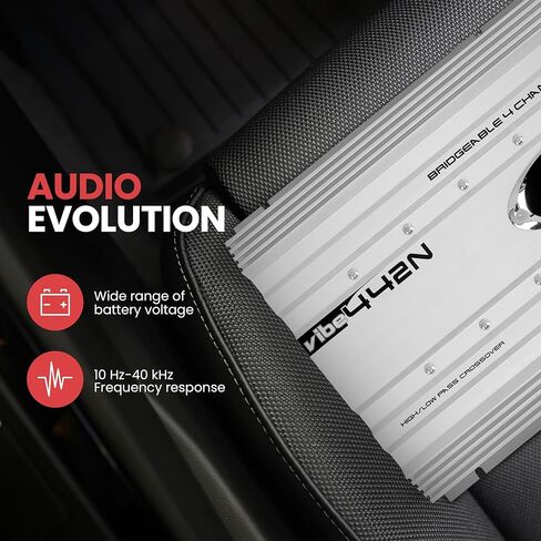 Lanzar Premium Car Audio، مضخم صوت السيارة، مضخم صوت استريو السيارة، 5000 واط، 4 قنوات، مضخم Mosfet، مدخل RCA، التحكم في مضخم الصوت، مضخم الطاقة، مؤشر LED، إلكترونيات السيارة (VIBE442N.6) in Kuwait