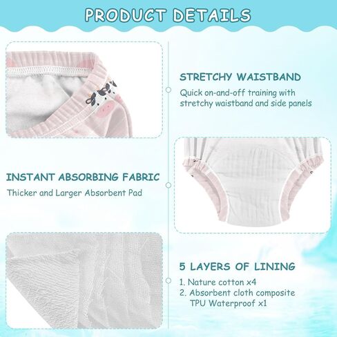 Potty Training Underwear 3 Packs Toddler Training Underwear Cotton Toilet Training Pants for Baby Boys Girls 2T-5T Shark Fish in Saudi Arabia