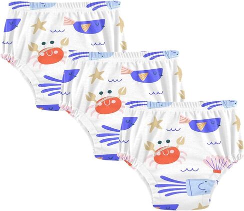 Potty Training Underwear 3 Packs Toddler Training Underwear Cotton Toilet Training Pants for Baby Boys Girls 2T-5T Shark Fish in Saudi Arabia