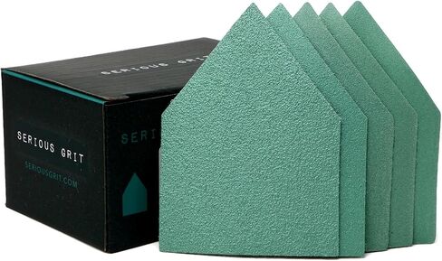 90mm x 65mm Triangle Sanding Sheet Assortment - Fits Milwaukee M12 FUEL™ Sanders - 80, 120, 150, 180, 220 Grit (10 of each) - Heavy-Duty Hook & Loop Film Sandpaper Pads - 50 Pack Box in Saudi Arabia