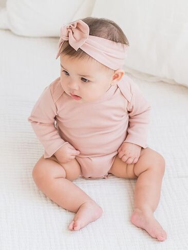 مجموعة ملابس عضوية ملونة مكونة من قطعتين - أحمر الخدود - 6-12 شهرًا in Kuwait