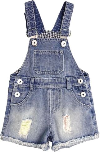 KIDSCOOL SPACE Baby Girls Denim Shorts,Toddler Little Boys Soft Jeans Summer Shortalls in Saudi Arabia