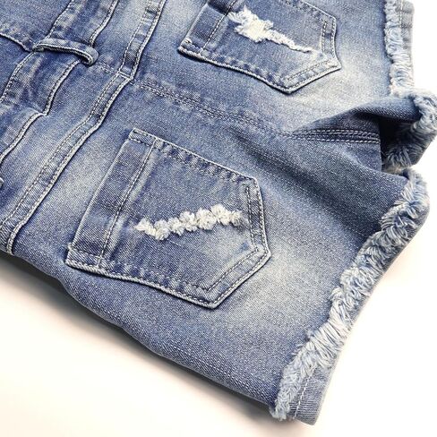KIDSCOOL SPACE Baby Girls Denim Shorts,Toddler Little Boys Soft Jeans Summer Shortalls in Saudi Arabia
