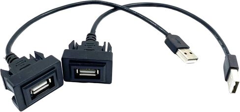 2 قطعة ذكر إلى أنثى USB ميناء السيارة محول القابس الطاقة ، 34*23 مللي متر ساحة سيارة داش ميناء لتويوتا كامري RAV4 كورولا in Saudi Arabia
