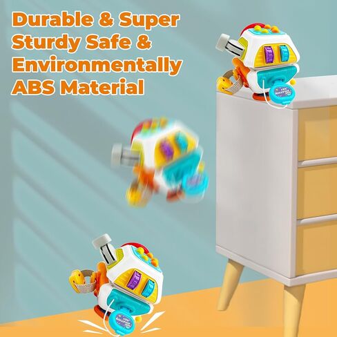 Montessori Busy Cube for Toddlers,Car Travel Toys Busy Board Activity Cube,Kids Educational Birthday Gifts Sensory Baby Toys 18+ Months (Decahedron) in Saudi Arabia