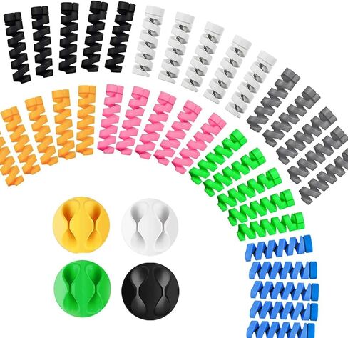 Shopping Dreams 8 Pieces Charger Cable Saver, Silicone Flexible Cable Wire Protector, Mouse Cable Protector, Suit for All Cellphone Data Lines (Black, Pink, Blue, Green) in Saudi Arabia