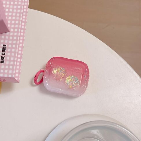 Compatible for AirPods 2nd/1st Generation Case Cute Clear 3D Shell Design Flash Star Soft TPU Protective Shockproof Case for Girls Women-Blue in Saudi Arabia