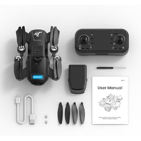 S22 Drone with 4K Camera for Adults Beginner; 194G Foldable RC Quadcopter with 328 Feet Control Range, Brushless Motor, 2.4G, 360 Degree Flip, 2 Batteries, Toys Gifts for Kids, Adults