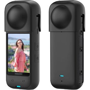 Silicone Case Protective for Insta360 X4, Silicone Cover Anti-Scratch Protection Camera Protector for Insta 360 X4 Action Camera Accessories (Blue)