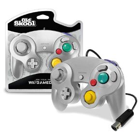 Old Skool Controller Compatible with GameCube/Wii - Silver