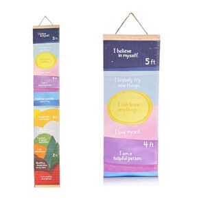 Unity Books Affirmation Growth Chart, Keepsake Hanging Height Measuring Chart, Kids Decor with Colorful Design, Positive Affirmations for Children and Babies, Nursery Decoration, Baby Gift