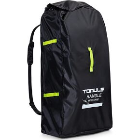 TOMULE Gate Check Stroller Bag for Airplane Travel,Waterproof Stroller Cover for Airplane Travel XL,Double Stroller Travel Bag for Airplane Padded(fits All Stroller, Black)