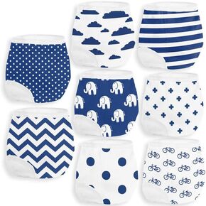 BaeBae Goods Potty Training Underwear for Boys and Girls 8 Piece, Absorbent Cotton Baby Toddler Training Pants for 5T, Unisex Underpants