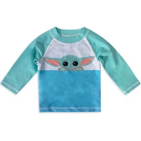 Lucasfilm Ltd The Mandalorian Baby Yoda Long Sleeve Rash Guard - 6-9 Months Green