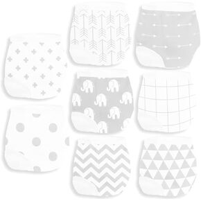 BaeBae Goods Potty Training Underwear for Boys and Girls 8 Piece, Absorbent Cotton Baby Toddler Training Pants for 2T, Unisex Underpants