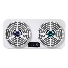 Dual Head Car Exhaust Fan, Car Cooling Fan Window Radiator with USB Wire for Car RV Truck Office (White) in Kuwait