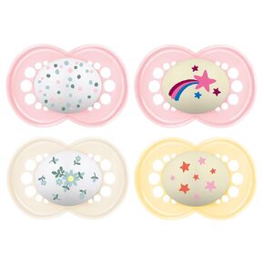 MAM Day & Night Pacifier Value Pack (1 Day & 2 Night Pacifiers), 16 Plus Months, Glow in The Dark Pacifier for Breastfed Babies, Boys