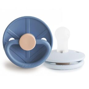 FRIGG Little Viking SilkySoft Silicone Baby Pacifier 2-Pack | Made in Denmark | BPA-Free (Ocean View/Cream, 0-6 Months)