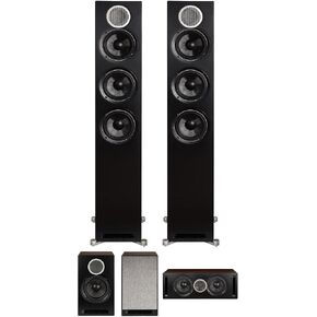 زوج سماعات ELAC DFR52-BK المرجعي لأول مرة على الأرض - أسود/جوزي مع زوج مكبرات صوت DBR62-BK ومكبر صوت DCR52-BK (2019) in Kuwait