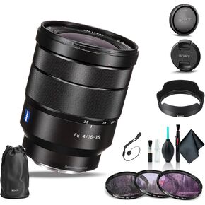 Sony Vario-Tessar T FE 16-35mm f/4 ZA OSS Lens SEL1635Z, Filter Kit, Cap Keeper, Cleaning Kit, and More