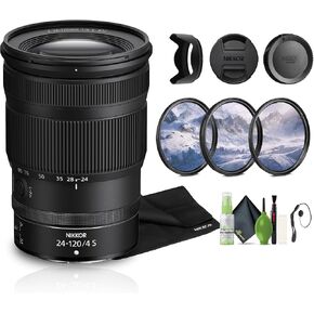 عدسة تكبير Nikon NIKKOR Z مقاس 24-120 مم f/4 S الكل في واحد Z + طقم تنظيف + طقم مرشح 3 قطع + غطاء عدسة in Kuwait