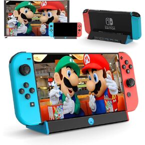 TV Docking Station for Nintendo Switch, Battony Switch Dock with 4K@60Hz HDMI Output/Type C Port/USB 3.0, Compact, Lightweight and Portable, TV Dock Station, Replacement for Official Switch Dock