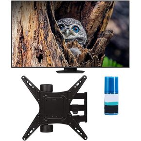 Samsung QN55Q80DAFXZA 55 Inch QLED 4K Quantum HDR Plus Smart TV with a Walts TV FIXED-MOUNT-43-90 TV Mount for 43-90 Inch Compatible TVs and Walts HDTV Screen Cleaner Kit (2024)