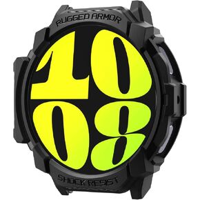 Spigen Rugged Armor Designed for Samsung Galaxy Watch 7 44mm Case Durable TPU Case for Galaxy Watch 7 44mm (2024) - Matte Black