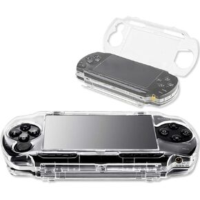 Clear Hard Case for PSP 3000 for PSP 2000，Protective Transparent Hard Case, Full Cover Protector Cover Case with Clear Display Movie Bracket, Shock/Scratch Resistant (for PSP 2000/PSP 3000 Series)