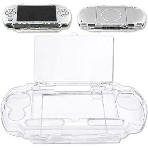 Clear Hard Case for PSP 3000 for PSP 2000，Protective Transparent Hard Case, Full Cover Protector Cover Case with Clear Display Movie Bracket, Shock/Scratch Resistant (for PSP 2000/PSP 3000 Series)