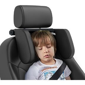 Car Headrest Pillow,Head, Neck Support Pillow,U Shaped Car Sleeping Pillow,180° Adjustable,Improve Head and Neck Posture and Adjust Sleep Position,Suitable for Kids and Adults (Beige)