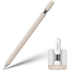 KELIFANG Silicone Case Sleeve Cover for Apple Pencil (USB-C) 2023, Protective Skin iPad Pencil Holder, Anti-Slip Grip Accessories Compatible with Apple Pencil 3rd Generation, Black