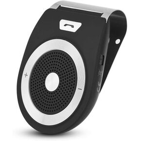 Bluetooth Car Kit Speakerphone,Smart Wireless Hands- Bluetooth Visor Clip Speakerphone Connect 2 Phones at Same Time