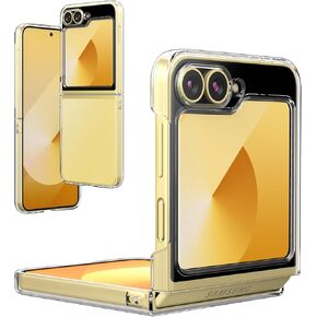 Foluu Case for Samsung Galaxy Z Flip 6, Galaxy Z Flip 6 Phone Case Clear, Slim Fit Hard PC Back Bumper Protective Shockproof Scratch Resistant Case for Samsung Galaxy Z Flip6 5G 2024 (Crystal Clear)