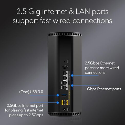 NETGEAR Nighthawk Tri-Band WiFi 7 Router (RS300) – BE9300 Wireless Speed (up to 9.3Gbps) - Coverage up to 2,500 sq. ft., 100 Devices – 2.5 Gig Internet Port in Saudi Arabia