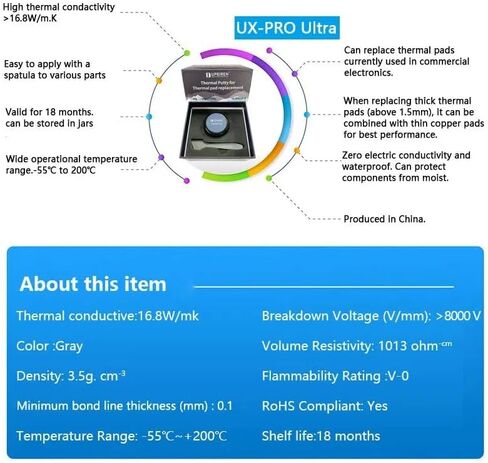 UTP-X Ultra Thermal Putty,Cooling Pad for GPU VGA IC Processor,20g | Moldable Thermal Putty, Non-Conductive, Replacement for Soft Thermal Pads Up To 3mm for GPU VGA IC Chip Cooling in Saudi Arabia