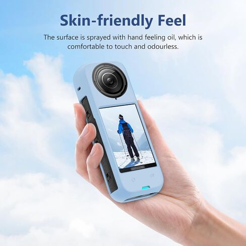 Silicone Case Protective for Insta360 X4, Silicone Cover Anti-Scratch Protection Camera Protector for Insta 360 X4 Action Camera Accessories (Blue) in Saudi Arabia