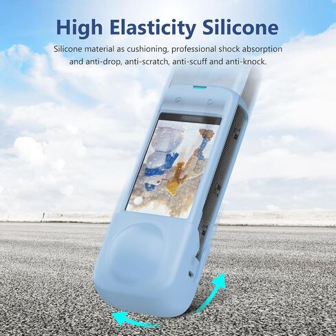 Silicone Case Protective for Insta360 X4, Silicone Cover Anti-Scratch Protection Camera Protector for Insta 360 X4 Action Camera Accessories (Blue) in Saudi Arabia