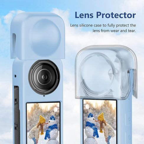 Silicone Case Protective for Insta360 X4, Silicone Cover Anti-Scratch Protection Camera Protector for Insta 360 X4 Action Camera Accessories (Blue) in Saudi Arabia